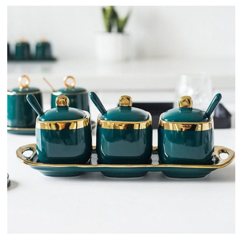 Bộ 3 sứ hũ đựng gia vị 