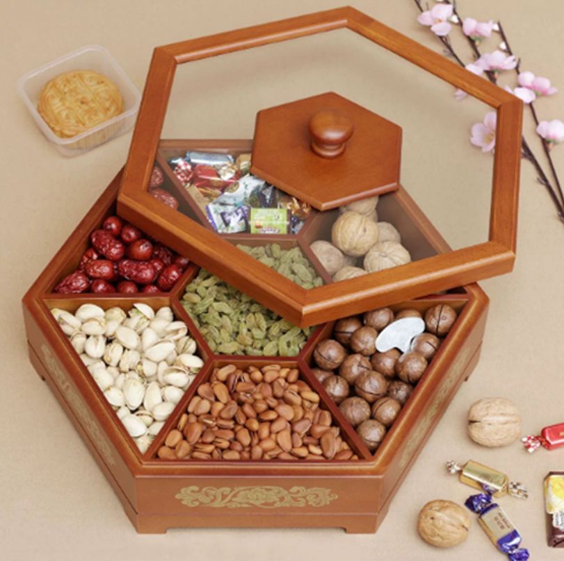 Bộ khay mứt gỗ 